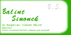 balint simonek business card