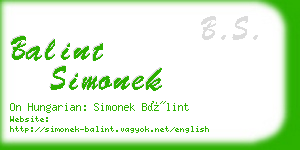 balint simonek business card